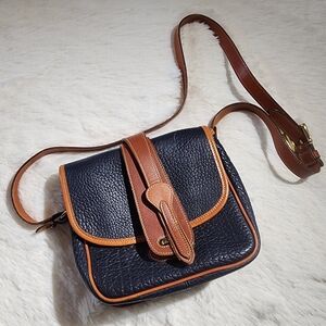 Vintage Dooney & Bourke Equestrian All Weather Leather Crossbody